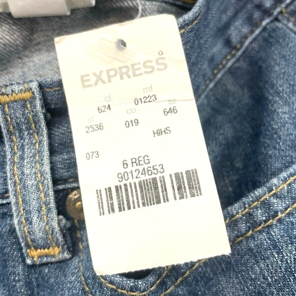 Express Jeans Womens 6 Stone Blue X2 Flare Regular 31 Low RiseY2K Vintage Curvy - Picture 9 of 13